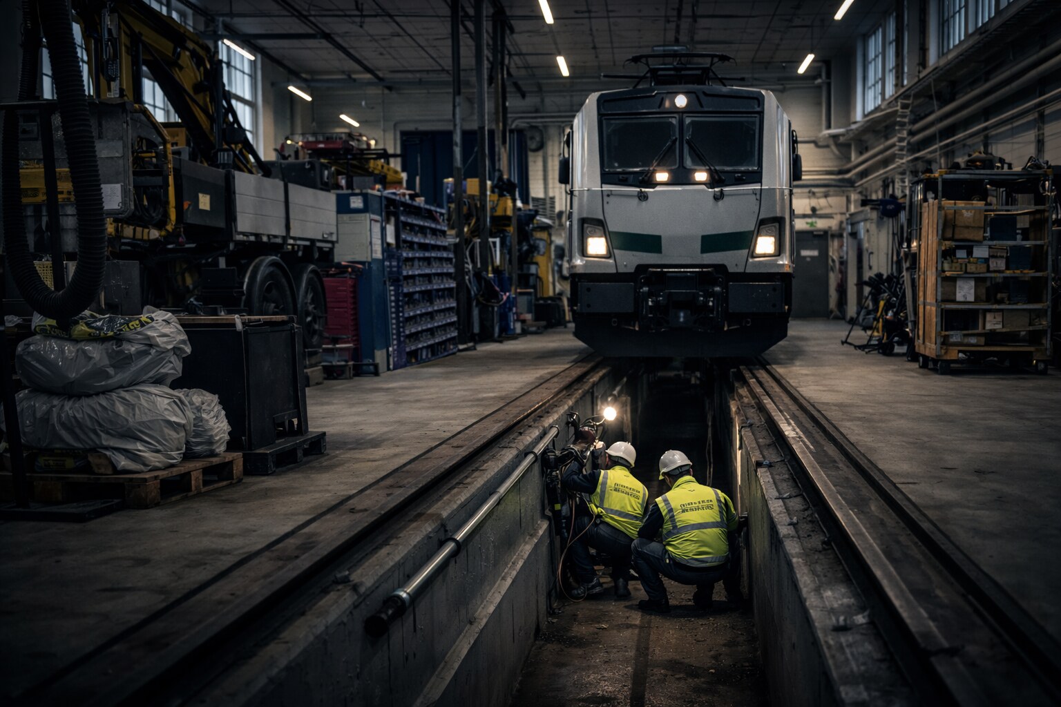 Underhållsarbete i Verkstad Tomteboda